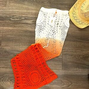 Beautiful crochet faded maxi skirt